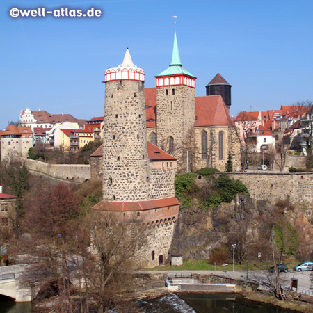 Old Water Tower and Church of St. Michael in Bautzen