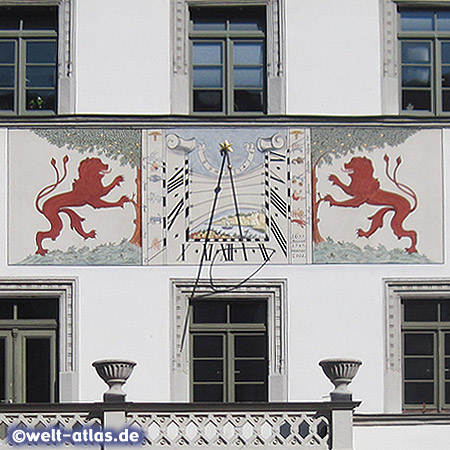 Sundial on the town hall, Pirna