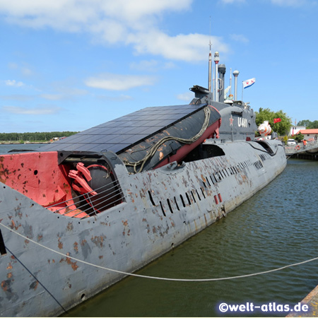 Russisches U-Boot 461 im Hafen von Peenemünde, Museumsschiff