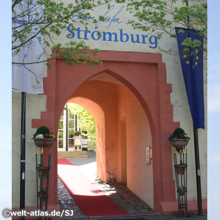 Eingang zur Stromburg, Johann Lafers Hotel und Restaurant im Hunsrück