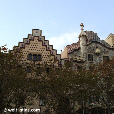 Casa Amatller and Casa Batlló, Barcelona, Josep Puig Antonio Gaudi