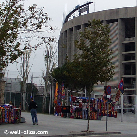 Vor dem Stadion Camp Nou, Barcelona