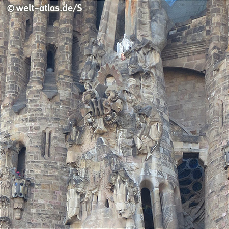 Detail of Sagrada Familia cathedral, Barcelona
