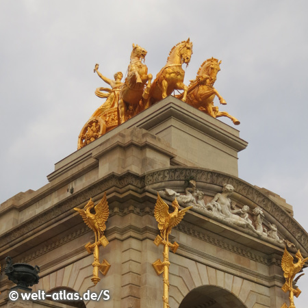 Quadriga de l'Aurora, Font de la cascada, Parc de la Ciutadella