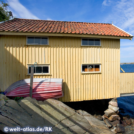 Boat house in Grundsund, Sweden