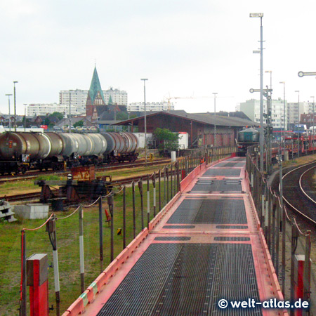 Car train at Westerland Station, crossing the Hindenburgdamm between Westerland and Niebüll