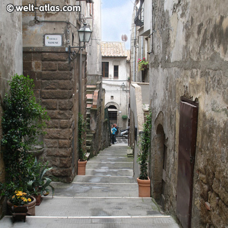 Gassen von Pitigliano, südl. Toskana, Italien