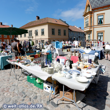 Fleamarket in old town of Frederikstad, Norway