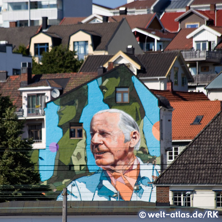 Bild von Thor Heyerdahl in Larvik, Norwegen