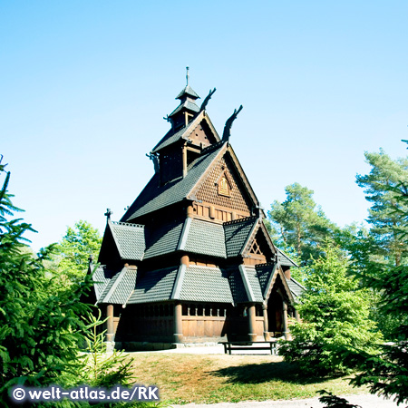 Stave church in Norwegian folks museum Oslo, transferred to the museum in the 19th century