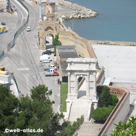 Port of Ancona, Arco di Traiano, Le Marche, Adriatic Coast, Italy