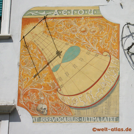 A sun dial in Meran