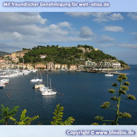 Porto Azzurro, "blue port" on the island of Elba, Italy