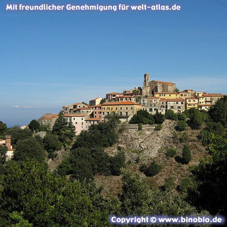 Das mittelalterliche Bergdorf Poggio auf Elba –Urlaubsbericht: Wandern in der Toskana von Hans van Gelderen unter:http://elba.binobio.de/elba.htm