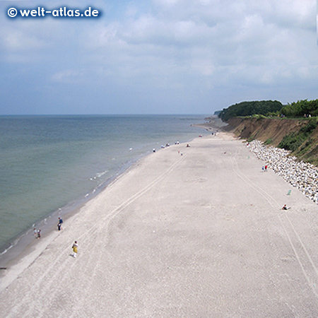 Beach and coast of Trzesacz, Poland 