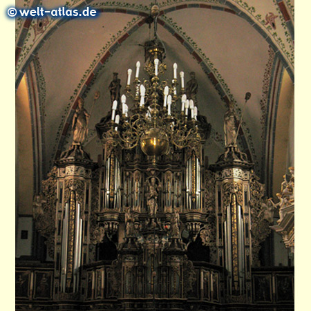 Baroque organ of Cathedral of St. John, festival of organ music in summer – Poland