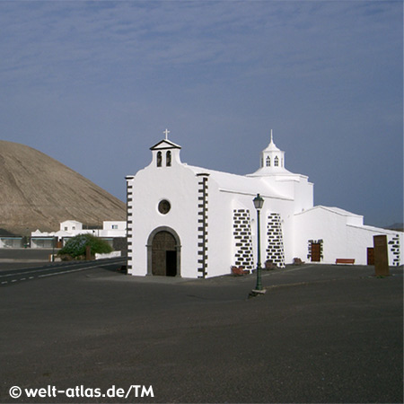 Church Emirata de Los Dolores in Mancha Blanca on Lanzarote Island