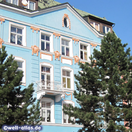 Schöne Fassade bei der Kreuzkirche, Děčín