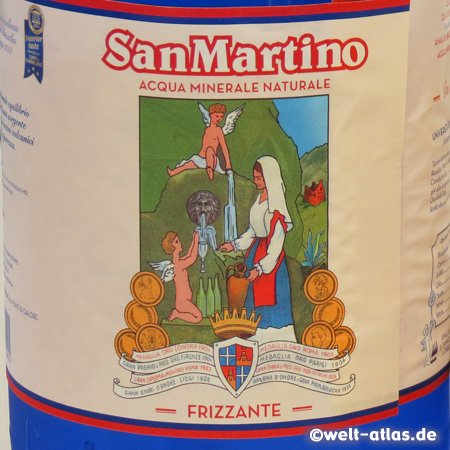 San Martino, sparkling mineral water from Sassari, Sardinia