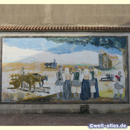 Mural with "Sardinian farmers"