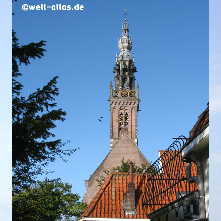 The Carillon Tower is a remnant of the Church of Our Dear Lady
