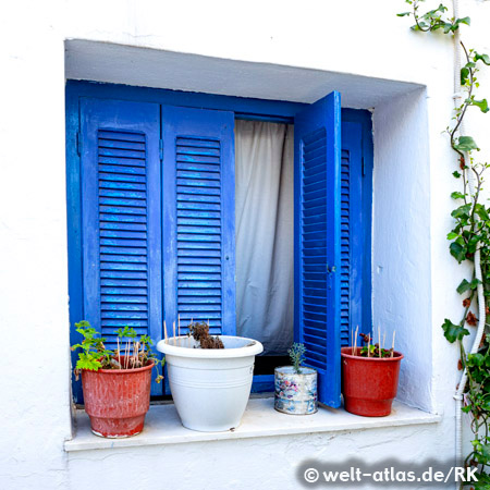Greek colours in Skiathos, Greece