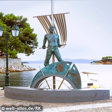 Denkmal für verlorene Seeleute, Skiathos, Griechenland