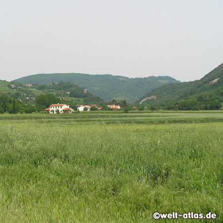 Landschaft in den Euganeische Hügeln im Veneto