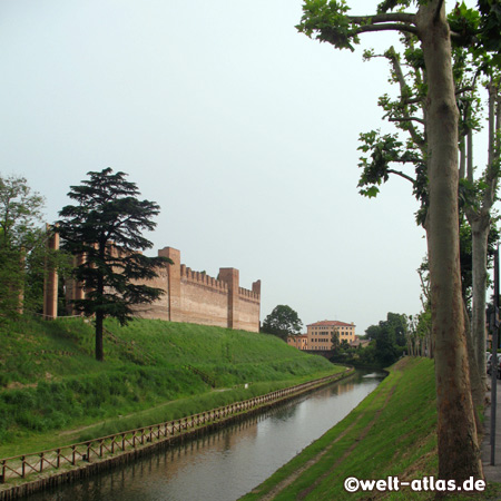 Cittadella's walls from the outside, Veneto Italy