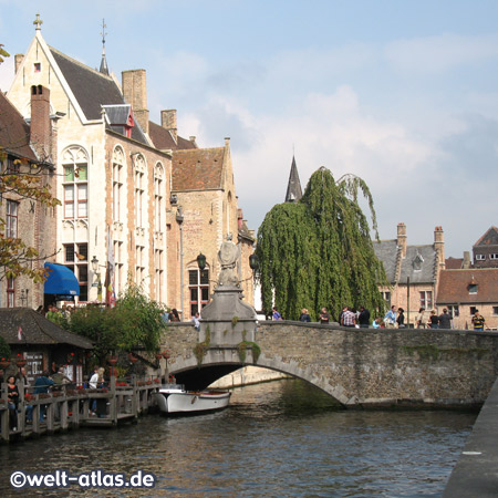 View along the river Dijver to Nepomucenus Bridge