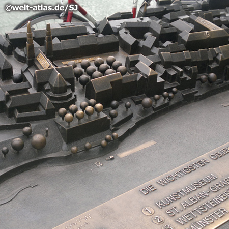 Basel's Old City, Bronze Braille Model 