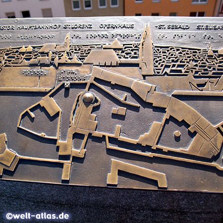 Relief Nuremberg Castle for blind tourists