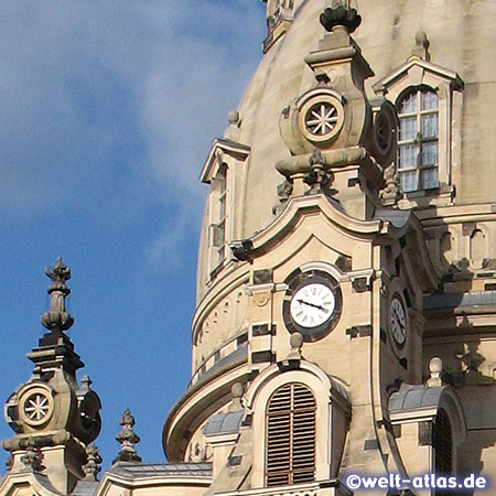 Detail der Kuppel der Dresdner Frauenkirche