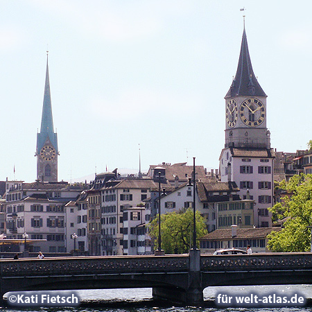 Towers of Fraumünster and St. Peter Church