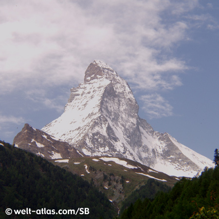 Matterhorn, Blick von Zermatt