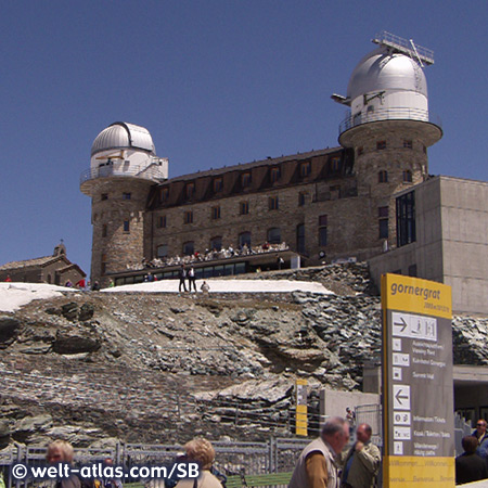 Observatorium auf dem Gornergrat, unterhalb des Matterhorns