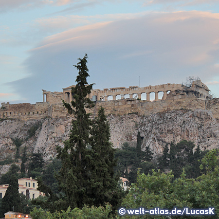 Blick von der Agora zur Akropolis 