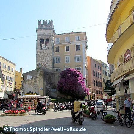 Belltower of Annunziata Church in Corfu Town