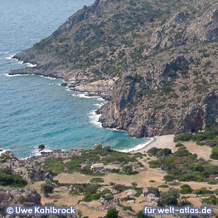 Bay at Lissos (Lisos) on the south coast of Crete