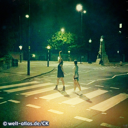 Abbey Road's famous pedestrian crossing, from the Beatles Album cover