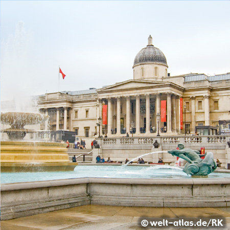 National Gallery, Trafalgar Square, London, England