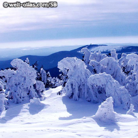 Brockenblick mit Tiefschnee, Harz