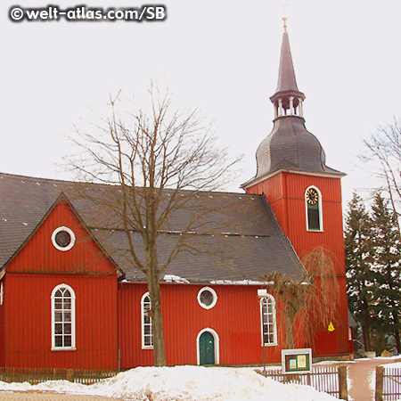 Die Kirche "Zur Himmelspforte" von 1704 in Hohegeiß