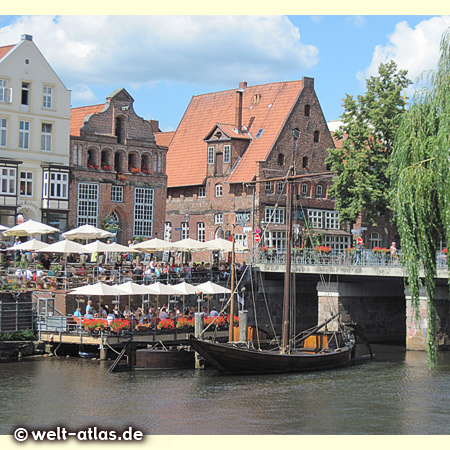 Gables and facades at Lüneburg Stint