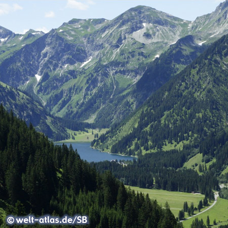 Blick auf den Vilsalpsee in Tirol