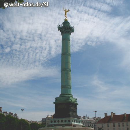 Säule der 14. Juli auf dem berühmten Place de la Bastille, Paris