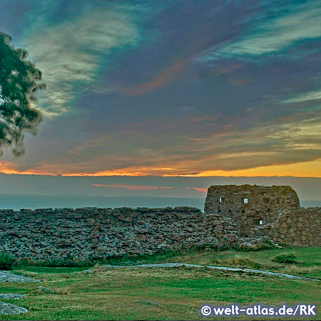 The ruins of the medieval fortress of Hammershus, Bornholm