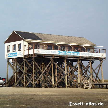 "Die Seekiste", Restaurant on the beach, St. Peter-Ording, Northern Friesland