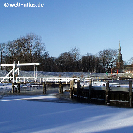 Harbour of Tönning, Eiderstedt, Germany