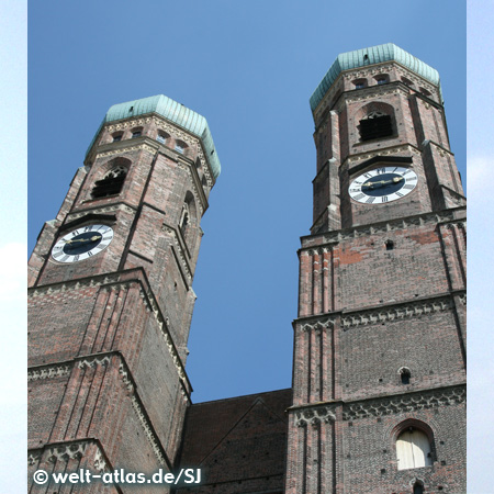 Türme der Frauenkirche in München,Dom zu Unserer Lieben Frau